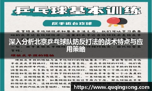 深入分析北京乒乓球队防反打法的战术特点与应用策略